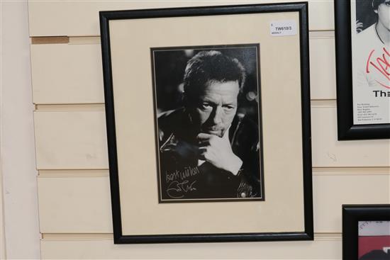 Pop and Rock Memorabilia, a signed photograph of Eric Clapton, The White Stripes posters, etc.,